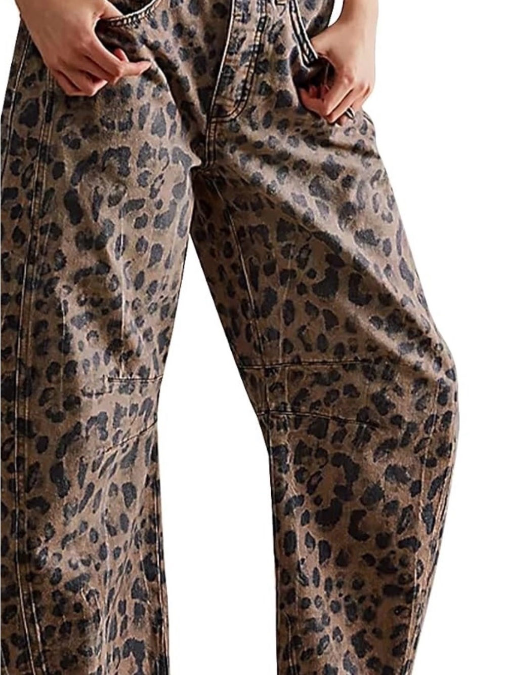 Olive and Black Leopard Print Pants